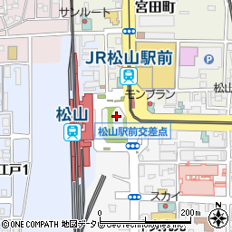 松山駅周辺の地図