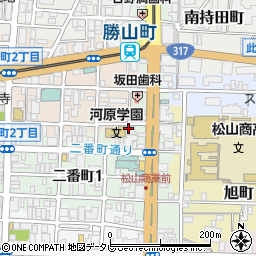 愛媛県専修学校各種学校連合会周辺の地図