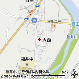 徳島県阿南市福井町大西71周辺の地図