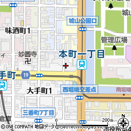 時事通信社松山支局周辺の地図