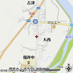 徳島県阿南市福井町大西112周辺の地図
