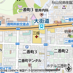 松山三越　５階催物会場周辺の地図
