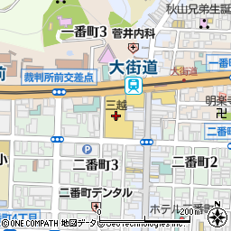 生活協同組合コープ松山三越周辺の地図