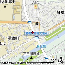 愛媛県松山市湯渡町11周辺の地図