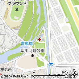 北九州市立　紫川河畔庭球場周辺の地図