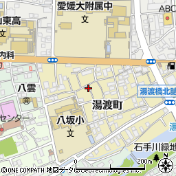 愛媛県松山市湯渡町周辺の地図