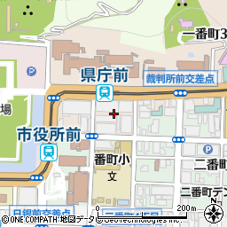 愛媛県庁　県民環境部循環型社会推進課周辺の地図