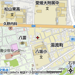 愛媛県松山市湯渡町5-36周辺の地図