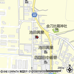 池田興業四国支店物資課第３倉庫周辺の地図