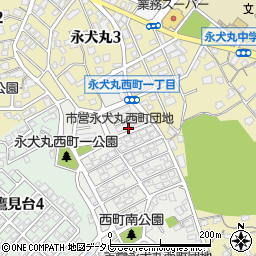 北九州市営住宅永犬丸西町団地７棟周辺の地図