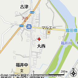 徳島県阿南市福井町大西67周辺の地図