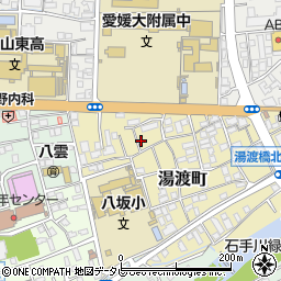 愛媛県松山市湯渡町5-5周辺の地図