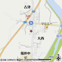 徳島県阿南市福井町大西100周辺の地図