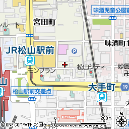 国鉄松山駅前　駐車場周辺の地図