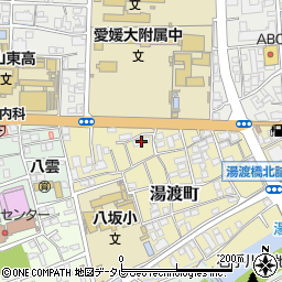 愛媛県松山市湯渡町5-50周辺の地図