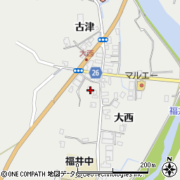徳島県阿南市福井町大西98-1周辺の地図