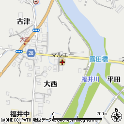 徳島県阿南市福井町大西37-1周辺の地図