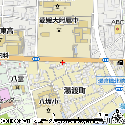 愛媛県松山市湯渡町5-49周辺の地図