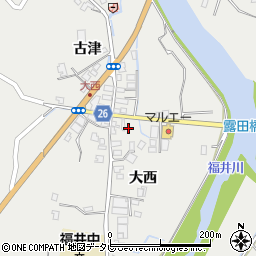 徳島県阿南市福井町大西74周辺の地図