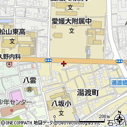 愛媛県松山市湯渡町5-42周辺の地図