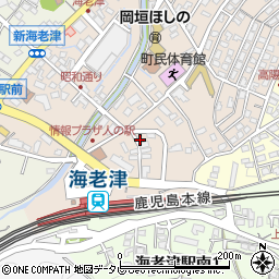 福岡県遠賀郡岡垣町海老津駅前周辺の地図