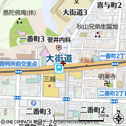 愛媛銀行大街道支店周辺の地図