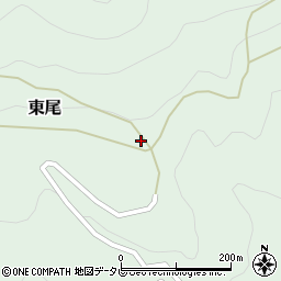 徳島県那賀郡那賀町東尾岡周辺の地図