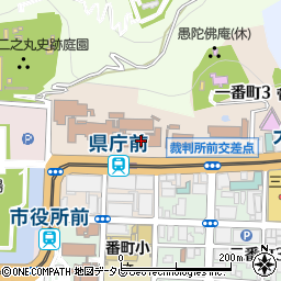 ＪＡ愛媛県信連愛媛県庁周辺の地図