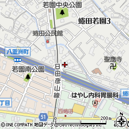 サニーフラット若園Ｄ周辺の地図