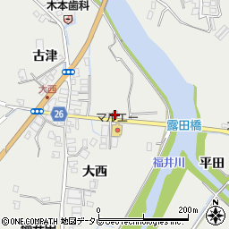 徳島県阿南市福井町大西38周辺の地図