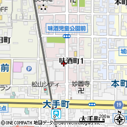 〒790-0814 愛媛県松山市味酒町の地図