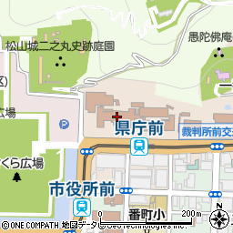 愛媛県庁内郵便局 ＡＴＭ周辺の地図