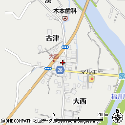徳島県阿南市福井町大西91周辺の地図