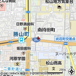 愛媛銀行本店東 ＡＴＭ周辺の地図