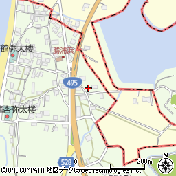 福岡県福津市勝浦350-1周辺の地図