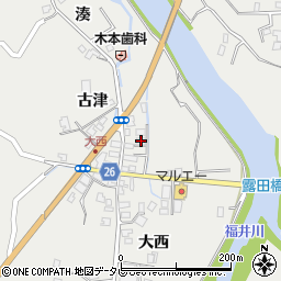 徳島県阿南市福井町大西77周辺の地図