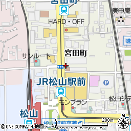 リパーク松山宮田郵便局駐車場周辺の地図