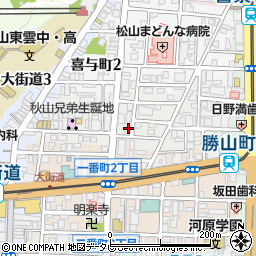 愛媛県松山市歩行町1丁目7-8周辺の地図