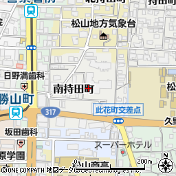 愛媛県松山市南持田町周辺の地図