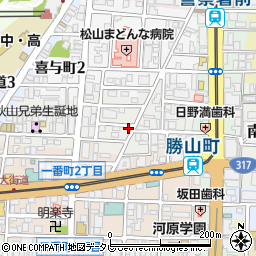 愛媛県松山市歩行町1丁目5-10周辺の地図