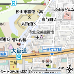 愛媛県松山市歩行町2丁目3-9周辺の地図