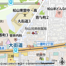 愛媛県松山市歩行町2丁目3-8周辺の地図
