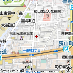 愛媛県松山市歩行町1丁目7周辺の地図
