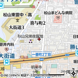 愛媛県松山市歩行町2丁目3-23周辺の地図