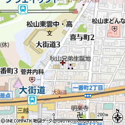 愛媛県松山市歩行町2丁目3-14周辺の地図