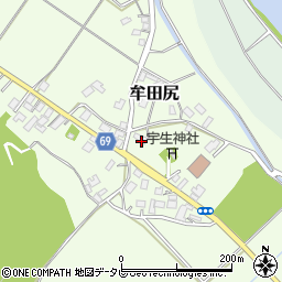 福岡県宗像市牟田尻1590周辺の地図
