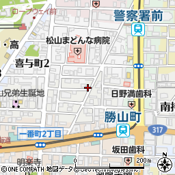 愛媛県松山市歩行町1丁目9-8周辺の地図