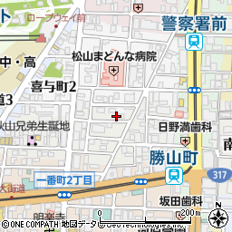 愛媛県遊技会館周辺の地図