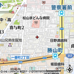 愛媛県松山市歩行町1丁目9-4周辺の地図