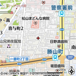 愛媛県松山市歩行町1丁目9-3周辺の地図